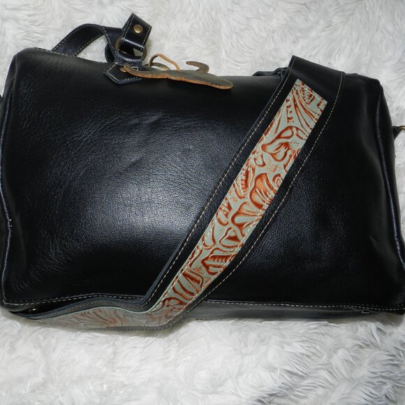 Myra Little Succulents Leather, Hide Duffle Bag🆕Ships Fast 💨⚡🚚 - Picture 10 of 15